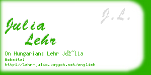 julia lehr business card